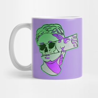 Green & Purple Skull Sculpture Mug